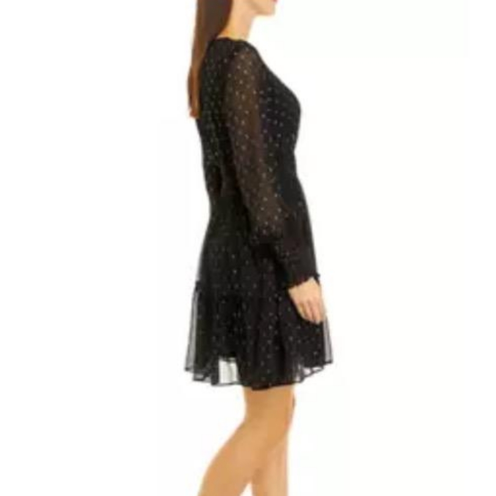 NWT TAYLOR | Clip Dot Fit & Flare Smocked Dress - Picture 6 of 9